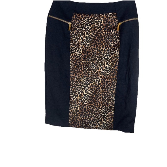 Michael Kors Dresses & Skirts - Michael‎ Kors Fitted Skirt Size 8 Cheetah Accent Sheath Style Chic Animal Print